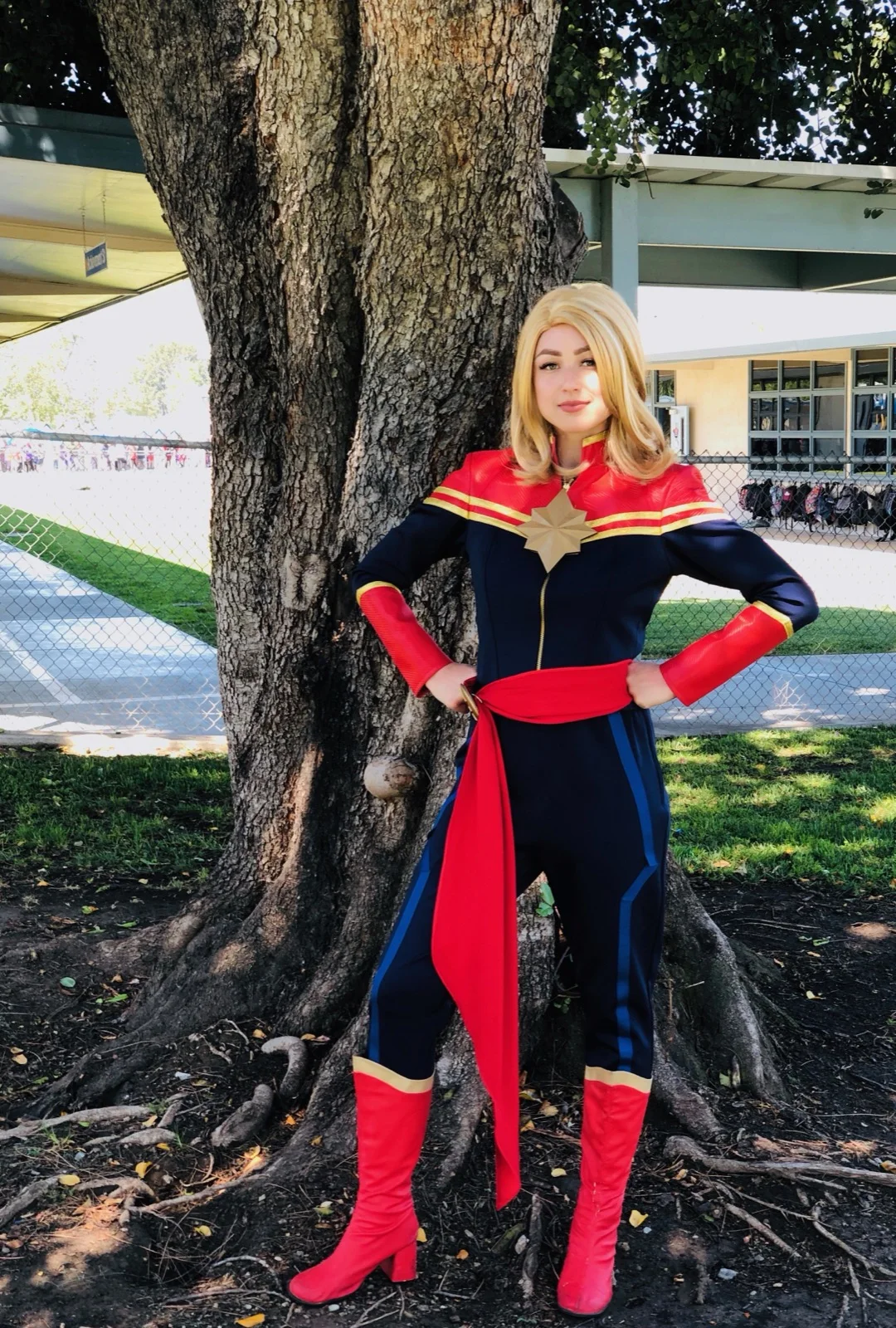 Captain Hero party character in Dallas