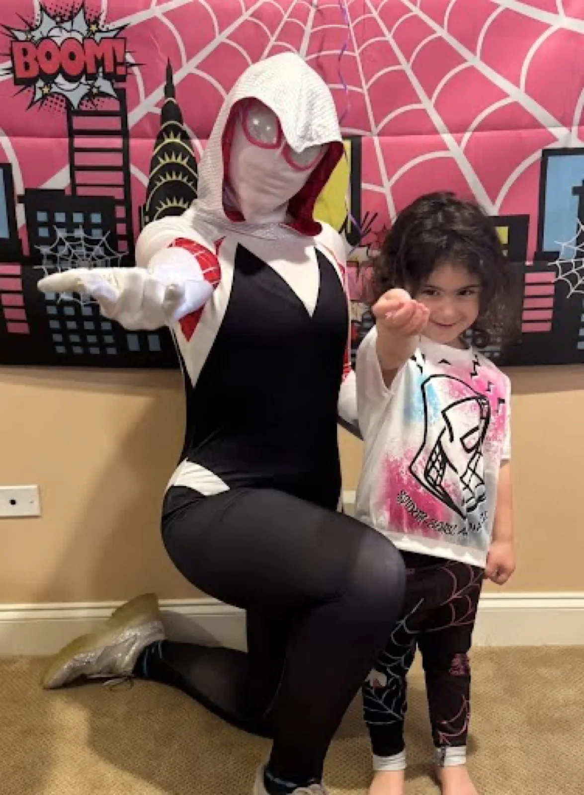 Web Heroine party character in Dallas