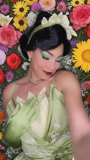 Frog Princess party character in Dallas