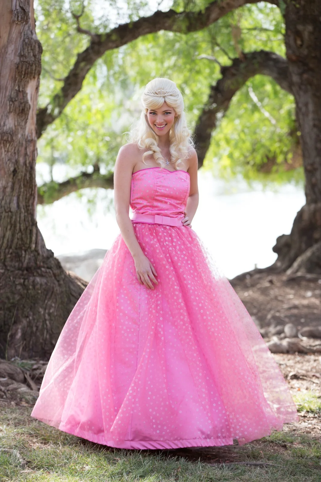 Pink Princess party character in Dallas