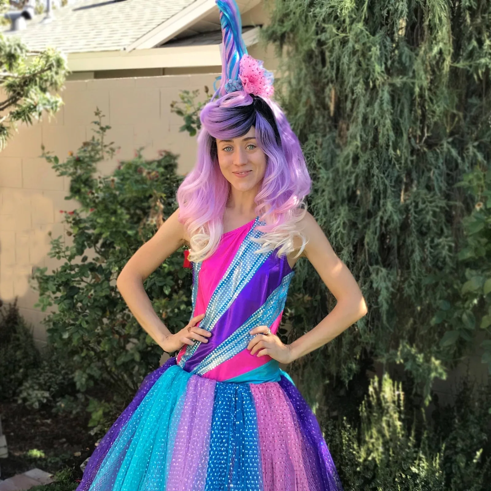 Unicorn Princess party character in Dallas